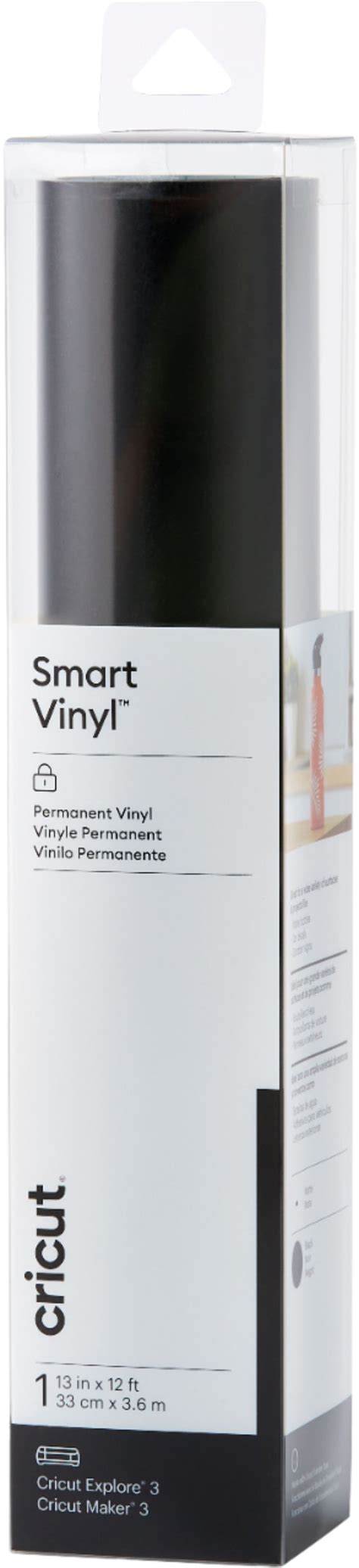 Cricut Smart Vinyl Permanent 12 Ft Black Vinyl Cricut