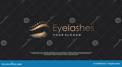 Eye Lashes Logo Design With Creative Modern Concept Premium Vector Idea