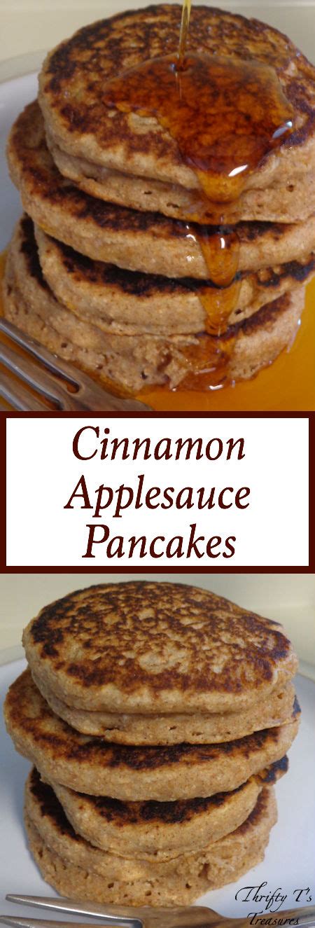 Mile High Cinnamon Applesauce Pancakes Thrifty Ts Treasures