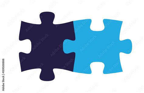 Vector puzzle pieces fitting together - seamless Stock Vector | Adobe Stock