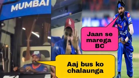 Rohit Sharma Bus Driving Mumbai Indians Reaction Hardik Pandya YouTube