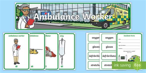 Ambulance Worker Role Play Pack Professor Feito Twinkl