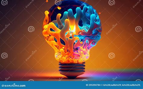 Colorful Bulbs Creative Creative Idea Concept Design Generative AI