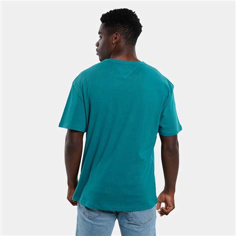 Tommy Jeans Tjm Reg Badge Tee Ext Timeless Teal Dm Dm Ct