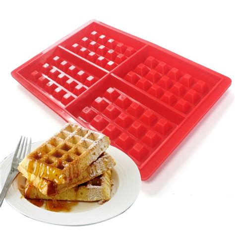 Q Life Waffles Chocolate Biscuit Mold Safety 4 Cavity Waffles Cake