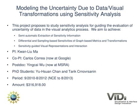 Ppt Modeling The Uncertainty Due To Datavisual Transformations Using