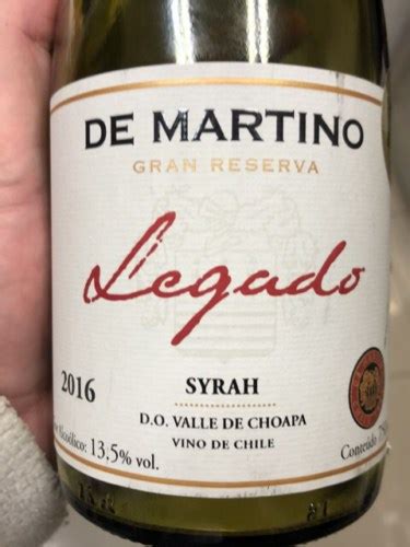 De Martino Legado Syrah Gran Reserva Vivino US