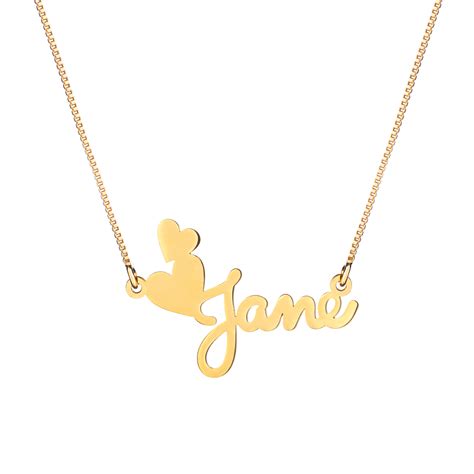 Colar Personalizado Cora Es E Nome Dourado Hess J Ias Personalizadas