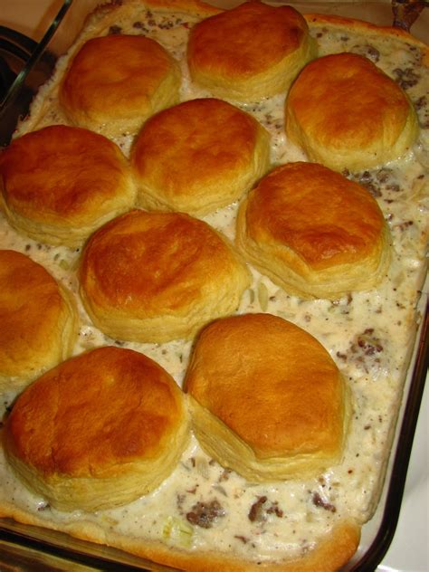 For The Love Of Food Biscuit And Sausage Gravy Casserole