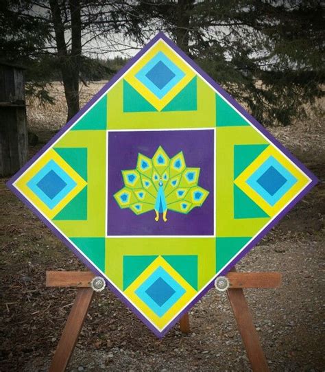 Peacock Barn Quilt Painted Barn Quilts Barn Crafts Barn Quilt Designs