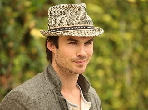 Ian Somerhalder Green Vampire Diaries Smile Man Actor Hat Hd Wallpaper Peakpx