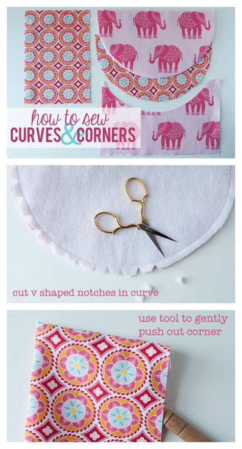 Sewing Lessons How To Sew Curves And Corners With Polka Dot Chair