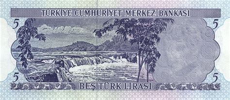 TURQUIE billets de 5 Türk Lirası 1976 Président Mustafa Kemal Atatürk