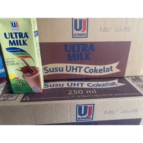 Jual Ultra Milk 250ml Coklat 1 Dus Isi 24 Pcs Susu UHT Ultra Milk 250