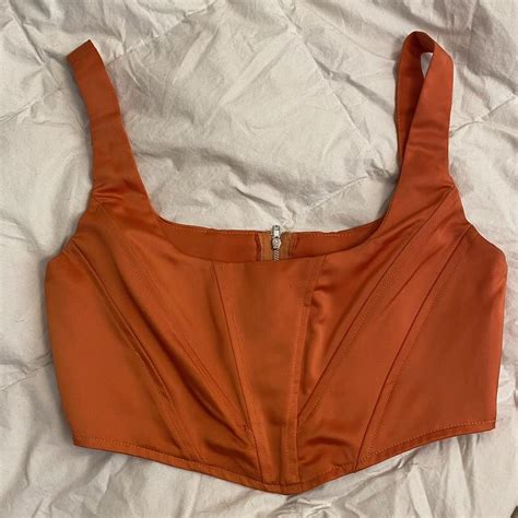 Orange Corset🎀 Size 4 🍊perfect Summer Vibes Depop