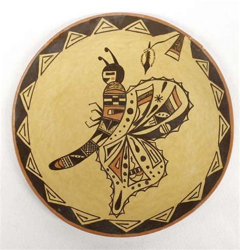 Native American Hopi Pottery Plate By B Tawyesva