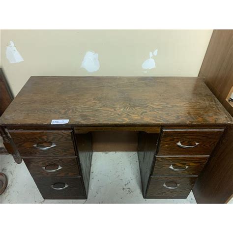 Vintage Wooden Desk - Beck Auctions Inc.