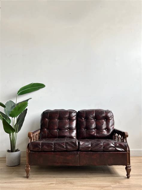 Vintage Vegan Leather Sofa – Home and Closet Vintage