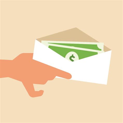 Vector Image Of A Hand Offering An Envelope Full Of Money 22647776 ...