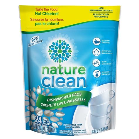 Nature Clean Automatic Dishwasher Pacs Unscented Count Walmart