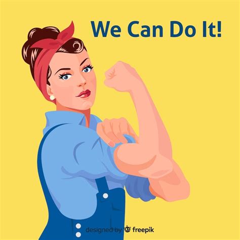 Fondo We Can Do It Vector Gratis