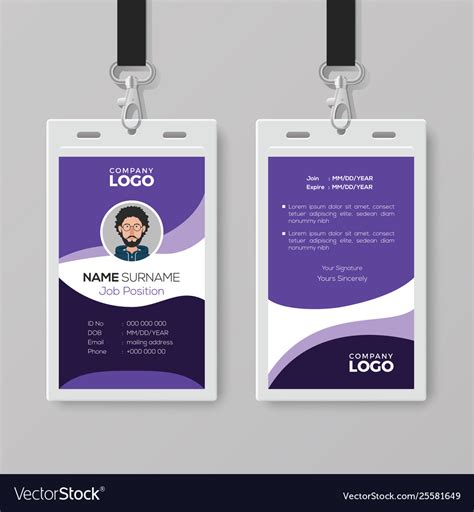 Modern Corporate Id Card Design Template Vector Image