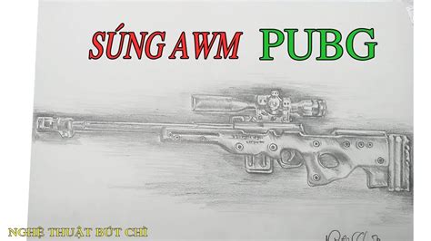 Vẽ Súng AWM Game PUBG bằng Bút Chì Draw gun AWM game PUBG with pencil