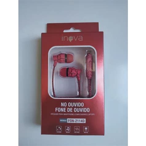 Oferta Fone De Ouvido Fon D Vermelho Inova Original Cabo M