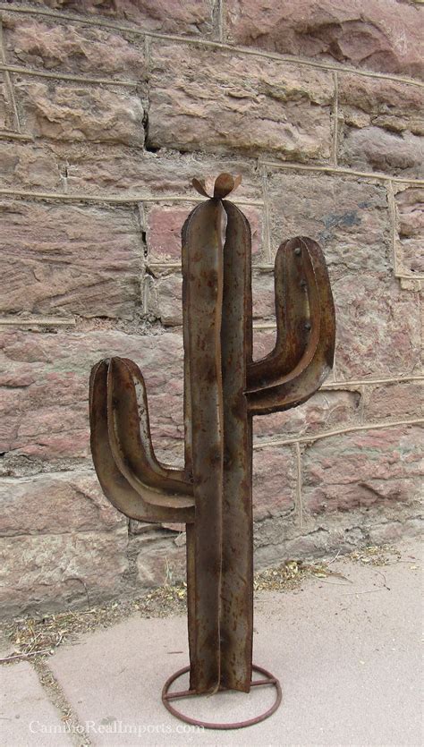 Garden Art Metal Rustic Cactus Mctrm Scrap Metal Art Rusty