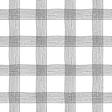 Premium Vector Irregular Checkered Plaid Pattern Seamless Hand Drawn