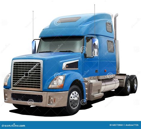 Caminhão azul Volvo VT880 foto de stock Imagem de transporte 68272868