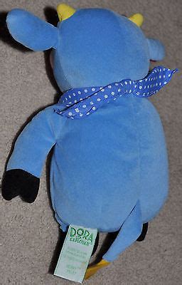 9" DORA EXPLORER BENNY The BULL plush blue Cow with Scarf Gund 2002 NICE RARE | #521909003