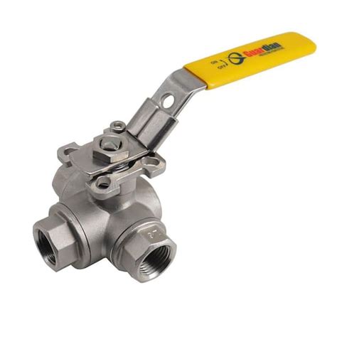 Guardian 1 In 316 Stainless Steel 1000 Psi Reduced T Port Inline 3 Way