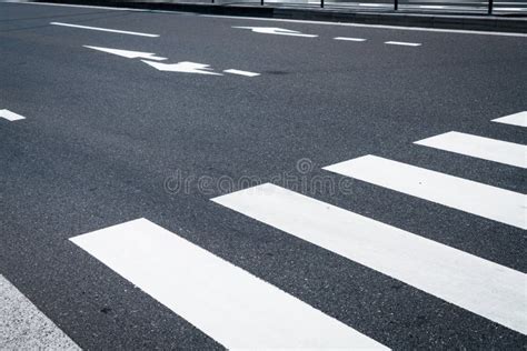 Crosswalk on the road stock photo. Image of night, path - 149856284