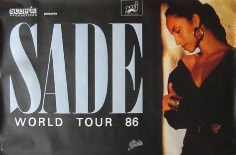 Original 1986 French Sade Tour Poster Etsy