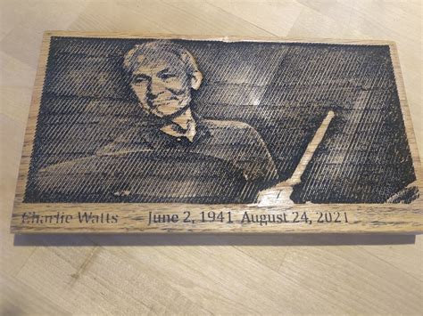 Charlie Watts Photo Carving - Etsy