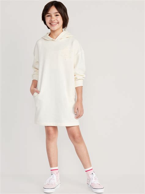 Long Sleeve Fleece Hoodie Dress For Girls Old Navy