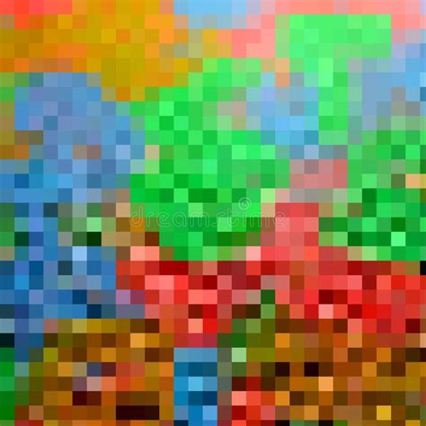 Illustration Of Colorful Pixels Stock Illustration Illustration Of