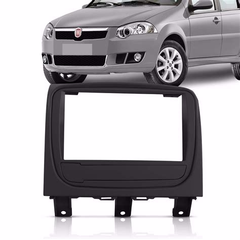 Moldura Painel Dvd Din Fiat Palio Fire Way Preto R