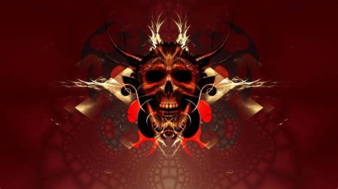 Dark Skull Artistic Red Wallpaper Punk Wallpaper, Full Hd Wallpaper ...