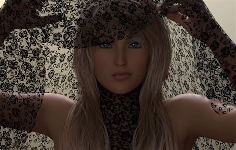 Wallpaper Girl Rendering Makeup Blonde Blue Eyes Hands Fabric Images For Desktop Section