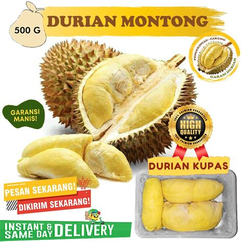 Jual Durian Kupas Montong 500gr Duren Kupas GARASI DURIAN Shopee