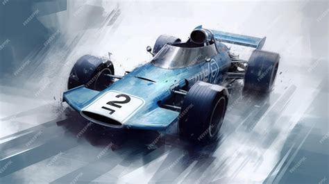 Premium AI Image | A race car with the number 2 on the front.