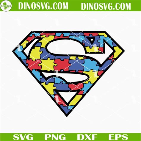 Autism Superman Logo Svg Autism Superhero Svg Autism Awareness Svg