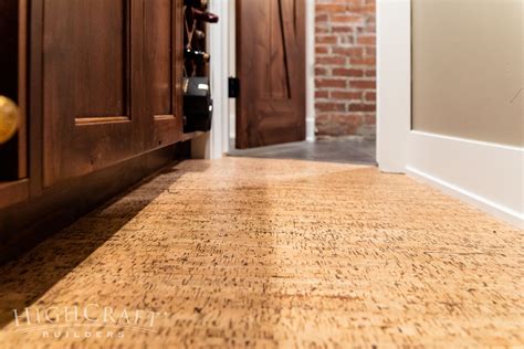 Cozy Craftsman Cottage Wine Room Cork Flooring Highcraft