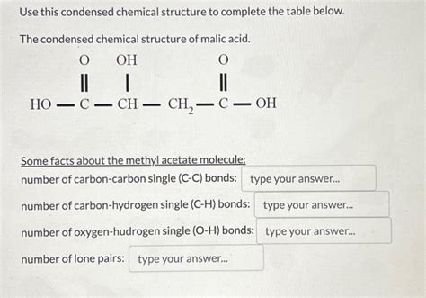 Solved Use This Condensed Chemical Structure To Complete The Chegg