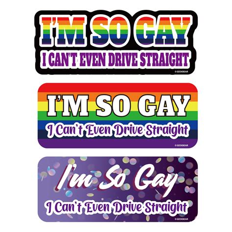 Geekbear I M So Gay I Can T Even Drive Straight Car Magnet X In Amazon Ca Automotive