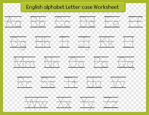 English Alphabet Letter Case Worksheet Png PNGWing