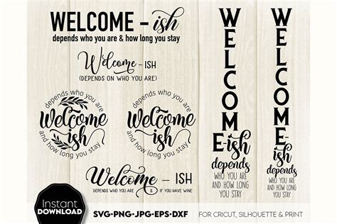 Welcome Ish Svg Sign Front Porch Bundle Graphic By March Design Studio