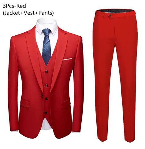 Wedding Suit For Men Set Elegant Blazers Formal 3 Pieces Full Jackets Vest Pants Classic